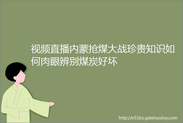 视频直播内蒙抢煤大战珍贵知识如何肉眼辨别煤炭好坏